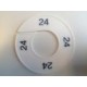 Maatring 9 cm wit/zw 24 